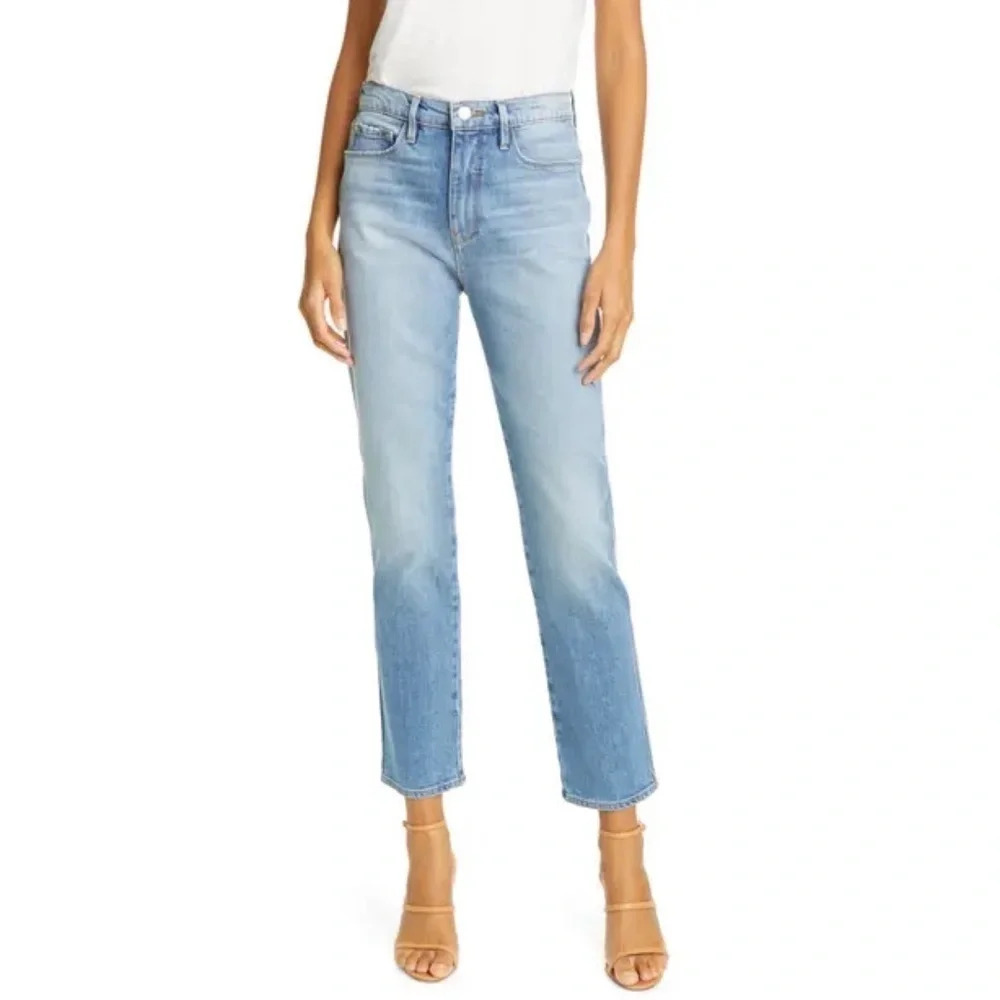 NWOT FRAME Le Sylvie Slender Straight Leg Jeans Alamitos Denim Casual Women’s 25